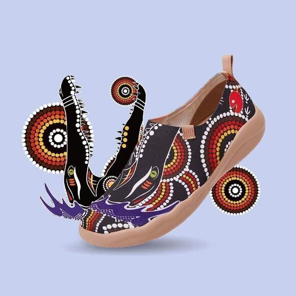 UIN Men’s Walking Shoes Casual Lightweight Comfort Slip On (Crocodiles) - Picture 2 of 8